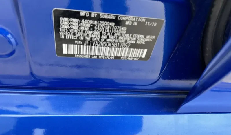 
								2019 Subaru WRX STI full									